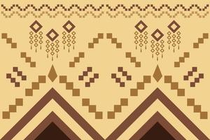 Ethnic fabric pattern geometric style. Sarong Aztec Ethnic oriental pattern traditional white brown cream background. Abstract,vector,illustration. use for texture,clothing,wrapping,decoration,carpet. vector