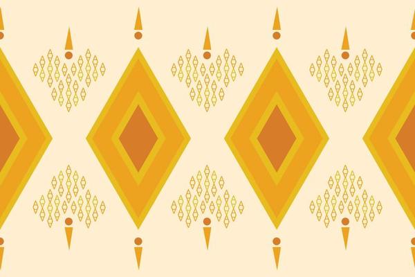 Ethnic fabric pattern geometric style. Sarong Aztec Ethnic oriental pattern traditional white brown cream background. Abstract,vector,illustration. use for texture,clothing,wrapping,decoration,carpet.