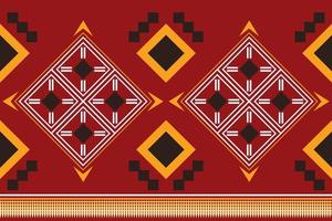 Ethnic fabric pattern geometric style. Sarong Aztec Ethnic oriental pattern traditional Crimson red background. Abstract,vector,illustration. use for texture,clothing,wrapping,decoration,carpet. vector
