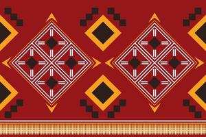 Ethnic fabric pattern geometric style. Sarong Aztec Ethnic oriental pattern traditional Crimson red background. Abstract,vector,illustration. use for texture,clothing,wrapping,decoration,carpet. vector