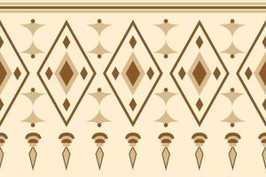 Ethnic fabric pattern geometric style. Sarong Aztec Ethnic oriental pattern traditional white brown cream background. Abstract,vector,illustration. use for texture,clothing,wrapping,decoration,carpet. vector