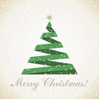 Absrtact green Christmas tree. Vector illustration