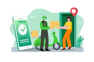 Online delivery service concept illustration vector