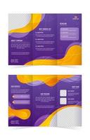 Gradient Trifold Business Brochure Template vector