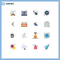 16 Creative Icons Modern Signs and Symbols of back mark song gear approved Editable Pack of Creative Vector Design Elements