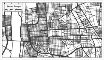 Baton Rouge Louisiana USA City Map in Retro Style. Outline Map. vector