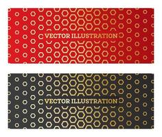 Abstract Geometric Golden Graphic Design with Halftone Hexagon Pattern. vector