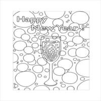 two glasses of champagne isolated on white fizz.Realistic bottle of champagne. vector
