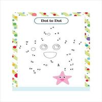 dot to dot coloring page vector