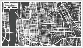 mapa de la ciudad de baton rouge louisiana usa en estilo retro. esquema del mapa. vector