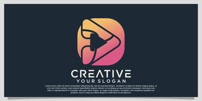 Play colorful logo gradient colorful logo design Premium Vector Part 4