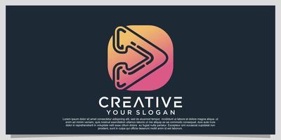 Play colorful logo gradient colorful logo design Premium Vector Part 2