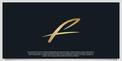 Letter F logo design gradient luxury design illustration Premium Vector