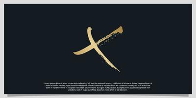 letra x diseño de logotipo degradado diseño de lujo ilustración vector premium