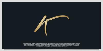 Letter K logo design gradient luxury design illustration Premium Vector