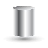 White Cylinder Isolated on White Background. vector