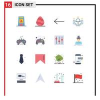 Universal Icon Symbols Group of 16 Modern Flat Colors of pad meeting spring discussion businessman Editable Pack of Creative Vector Design Elements