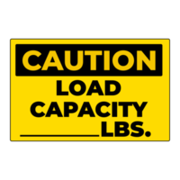 Maximum Loading warning Sign Label on Transparent Background png