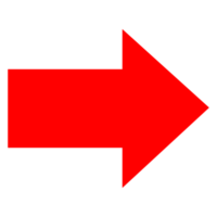 Red Directional Arrow on Transparent Background png