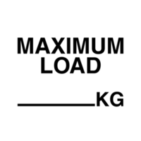 Maximum Loading warning Sign Label on Transparent Background png