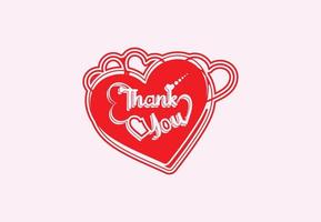 Thank you t shirt and sticker design template vector