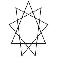 Vector, Image of abstract star, Black and white color, with transparent background vector