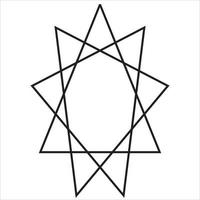 Vector, Image of abstract star, Black and white color, with transparent background vector