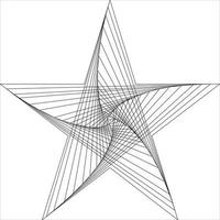 vector, imagen de estrella espiral, color blanco y negro, con fondo transparente vector