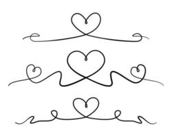 Heart Loop Line Art Banner Symbol vector