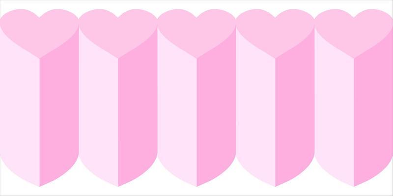 Pink Heart Stack Block Repeating Pattern