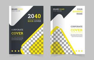 Abstract corporate simple book cover design template a4 vector