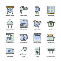 household set icon, isolated household set sign icon, icon color editable. vector illustration