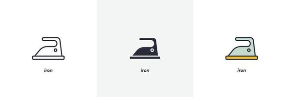 iron icon. Line, solid and filled outline colorful version, outline and filled vector sign. Idea Symbol, logo illustration. Vector graphics