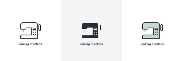 sewing machine icon. Line, solid and filled outline colorful version, outline and filled vector sign. Idea Symbol, logo illustration. Vector graphics