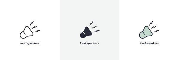 loud speakers icon. Line, solid and filled outline colorful version, outline and filled vector sign. Idea Symbol, logo illustration. Vector graphics