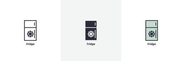 fridge icon. Line, solid and filled outline colorful version, outline and filled vector sign. Idea Symbol, logo illustration. Vector graphics