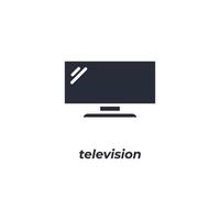 el símbolo de televisión de señal vectorial está aislado en un fondo blanco. color de icono editable. vector