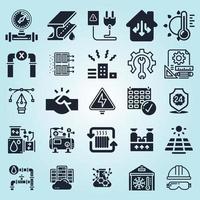 construction icons with Building and construction simple line isolated icon set collection vector