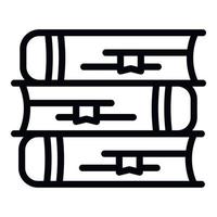 Book stack read icon outline vector. Student club vector