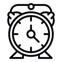 Alarm clock icon outline vector. Student club vector