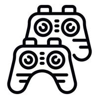 Video game student club icon outline vector. People education vector