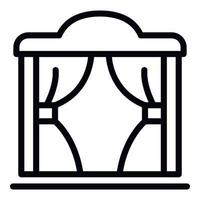 Pergola house icon outline vector. Garden gazebo vector