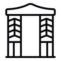 Nature gazebo icon outline vector. Pergola house vector