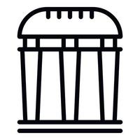 Column pergola icon outline vector. Garden patio vector