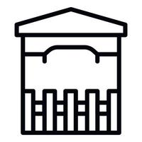 Gardening pergola icon outline vector. Pavilion house vector