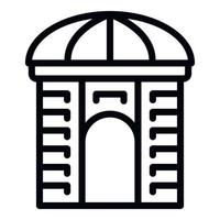 Sea pergola icon outline vector. House pavilion vector