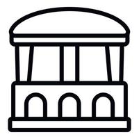 Decorative pergola icon outline vector. House pavilion vector