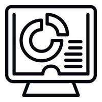 Revenue agency digital chart icon outline vector. Scene seo vector