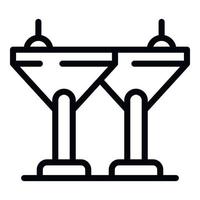 Cocktail student club icon outline vector. Sutdy education vector