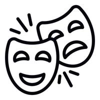 Theatre student club icon outline vector. Person school vector